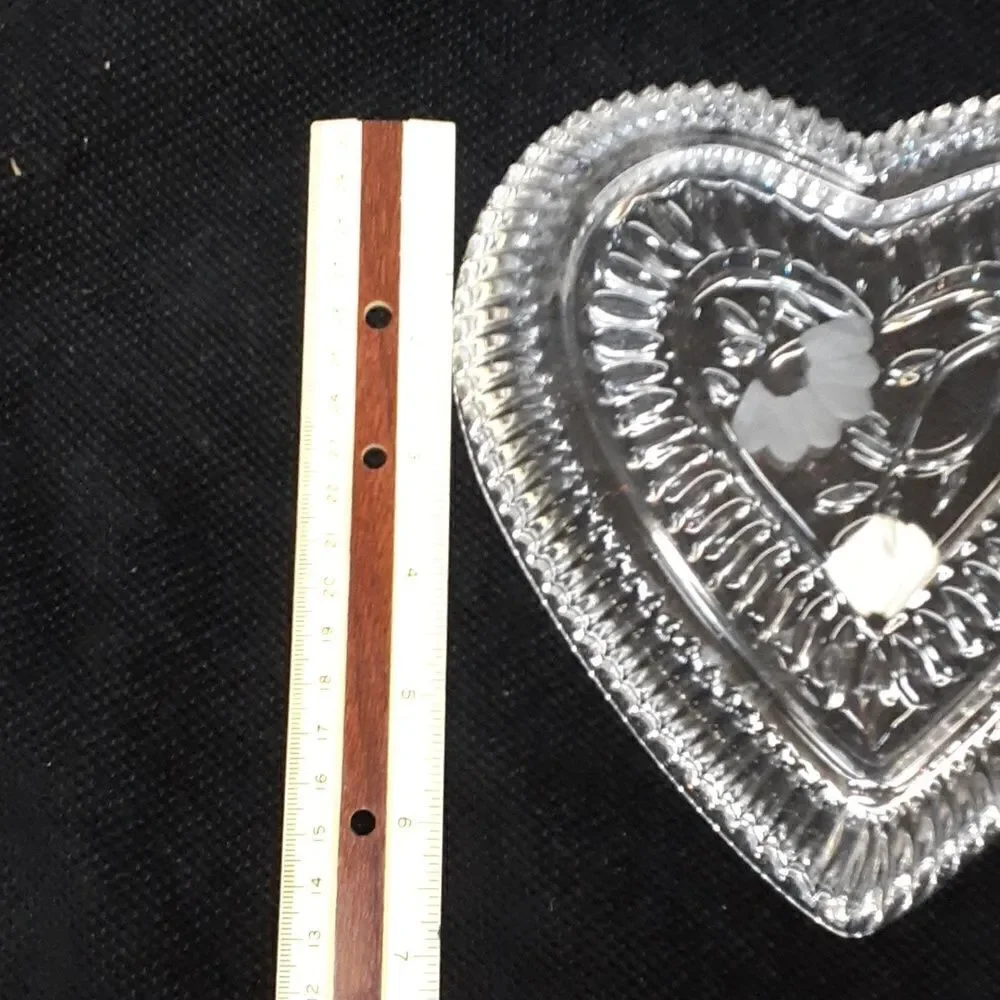 Princess House Heart-Shaped‎ Lead Crystal Trinket Dish